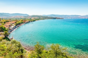 Ausschnitt Küste Lesbos im vibrierenden Farben